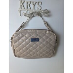 Bella Russo Blush TAN  Quilted Faux Leather Crossbody Shoulder Bag Chain NWOT